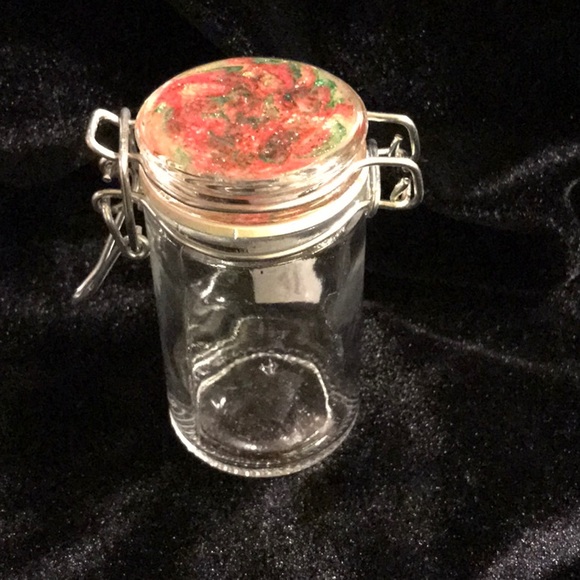 Polymer Clay Topped Stash Jar - Picture 1 of 4